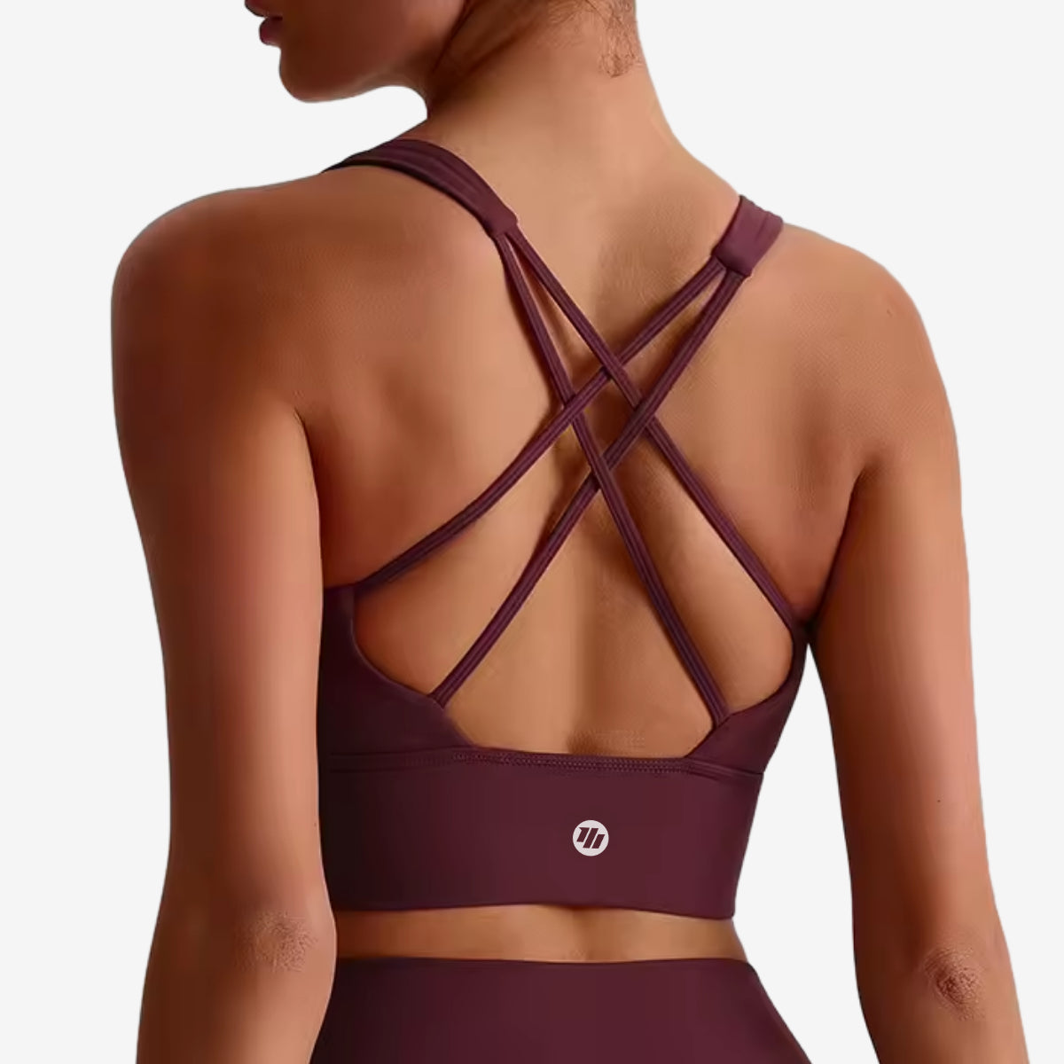 Murph Halo Cross Bra — Reddish Brown