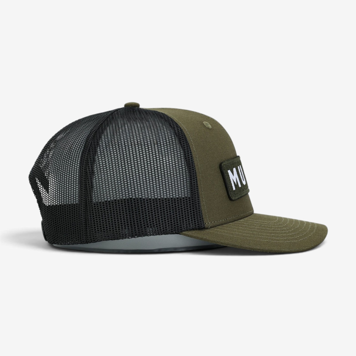 Casquette Murph Trucker Olive Noir – vue de côté gauche