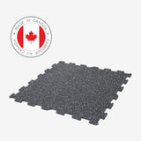 Tuile de caoutchouc 2'x2' - BLACK - Serie Classic 8mm