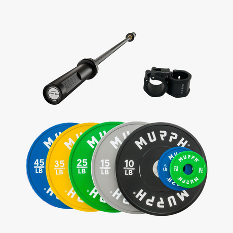 Competition bumper plates kit 2.0 MURPH® 275lbs avec barre