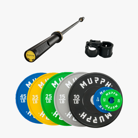 Competition bumper plates kit 2.0 MURPH® 275lbs avec barre
