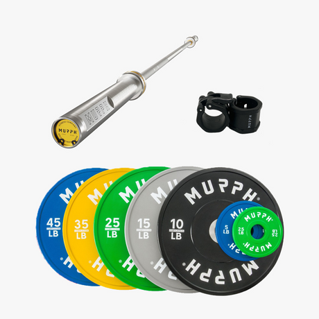 Competition bumper plates kit 2.0 MURPH® 275lbs avec barre