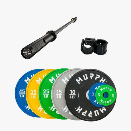Competition bumper plates kit 2.0 MURPH® 275lbs avec barre