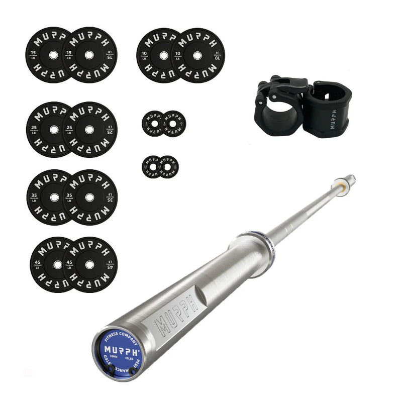 Training bumper plates kit 4.0 Murph 275lbs / Barre chrome